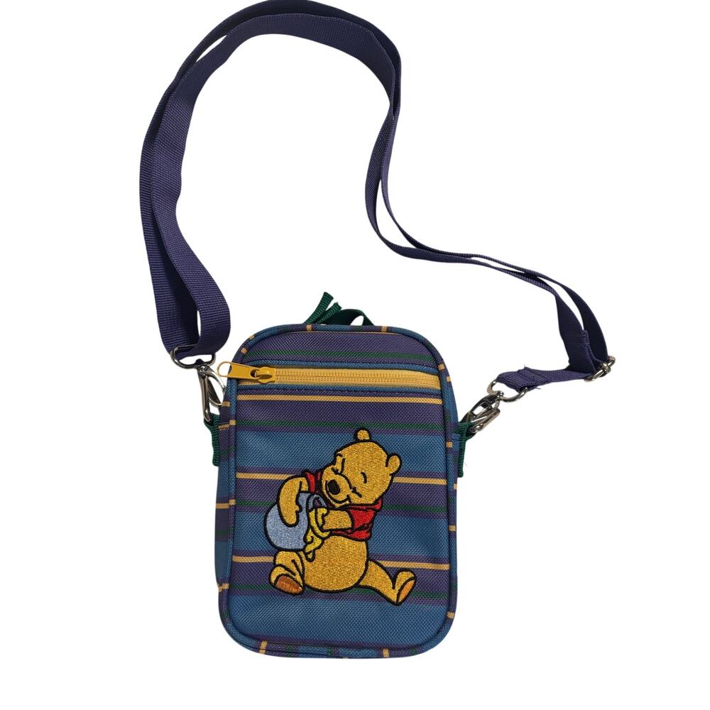 2025 Disney Parks Winnie the Pooh Embroidered Crossbody Bag Purple